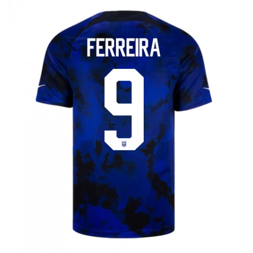 Fotbalové Dres Spojené státy Jesus Ferreira #9 Venkovní MS 2022 Krátký Rukáv